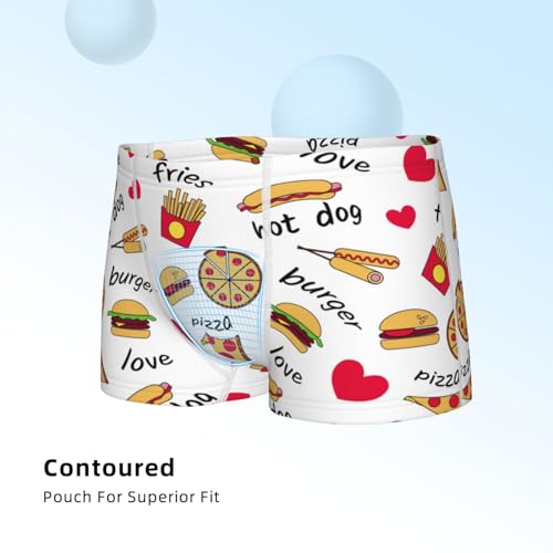 Boys' Cotton Boxer Brief Soft Underwear-Fast Food4