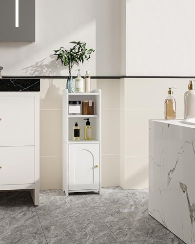 Armoire étroite pour papier toilette et rangement de douche d'angle - 4