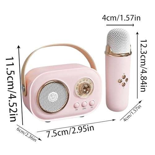 Altavoces de karaoke inalámbricos infantiles con micrófono para niños pequeños recargable 5