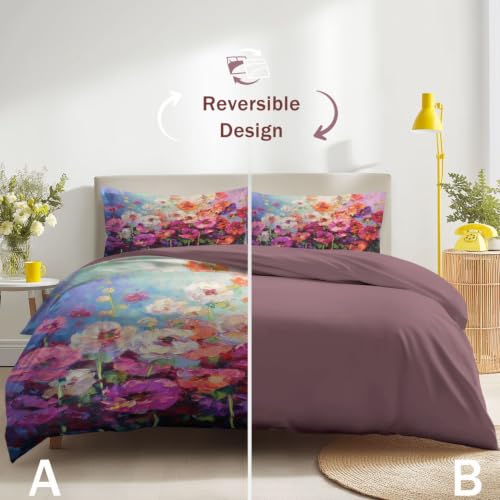 Parure de lit 140x200 microfibre douce anti-plis - 5