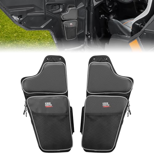 KEMIMOTO UTV Front Lower Door Bags with Knee Pad Compatible with Polaris General 1000 4 1000 2016-2026 2PCS Driver and Passenger Side Front Door Storage Bag Accessories
