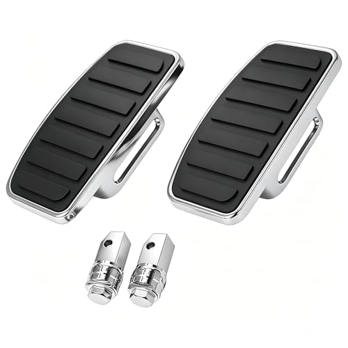 Image of Adjustable Motorcycle Floorboards, Universal Driver & Passenger Foot Pegs Footboard Accessories Compatible with Honda VTX1300 /1800 Shadow 1100 Yamaha V Star 650 Suzuki C50 Kawasaki