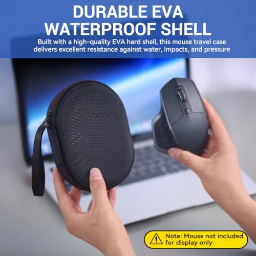 Image of ZORBESGame Mouse Bag for LogitechMX Master4 3S /3 2S Logitech G102 /G304 /GM320 /G502 Hero /Razer DeathAdder V2 X JBL Clip5 4, EVA Waterproof Travel Case Mesh Pocket, Organizer Case Bag with Handstrap