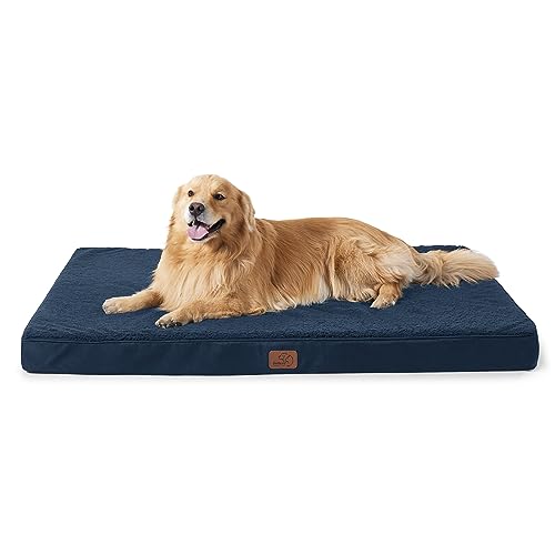 Bedsure Extra Large Dog Bed for Large Dogs – XL Orthopedic Waterproof Dog Beds with Removable Washable Cover, Egg Crate Foam Pet Bed Mat, Suitable for Dogs Up to 100 lbs, Navy Bedsure Extra Large Dog Bed for Large Dogs – XL Orthopedic Waterproof Dog Beds with Removable Washable Cover, Egg Crate Foam Pet Bed Mat, Suitable for Dogs Up to 100 lbs, Navy