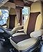 Produktbild BREMER SITZBEZÜGE Maß Piloten Schonbezüge Sitzbezüge kompatibel mit Wohnmobil Camper Ducato Fahrer & Beifahrer 830 Schonbezug Set in Beige/Braun