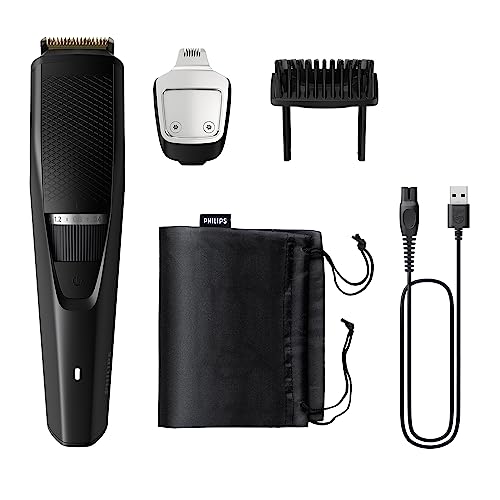 Philips Pro Beard Trimmer and Styler for Men| Titanium Blades| 2.5x Higher Precision| Beard Sense Tech|5 Mins Quick Charge| 20 Length Settings| 6X Longer Battery Life| New Model - BT3441/30
