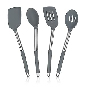 Klasyczny 4-teiliges Silikon Küchenhelfer Set 4P-Gray
