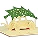 Produktbild LINPopUp® 3D Karte, Weihnachtskarte, Glückwunschkarte, Auto Tannenbaum, N413, 17712, rot-creme