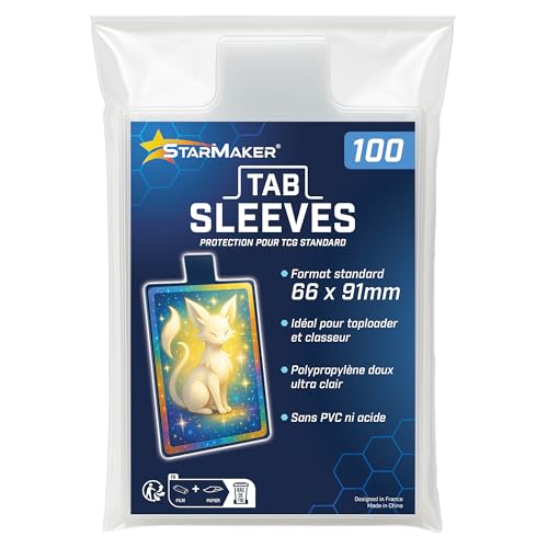 Pack De 50 Toploaders StarMaker De 70x97 Mm – Fundas Semirígidas Ultra Transparentes, Con Película Protectora, Compatibles Con TCG, Protegen Contra