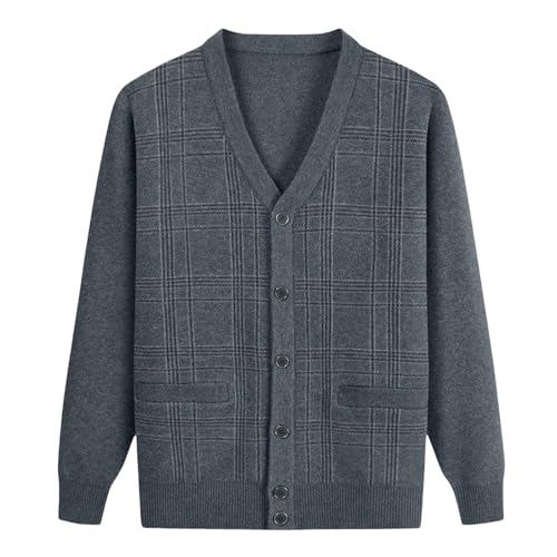 Men's Autumn Winter Thick Cashmere Casual Knit Cardigan