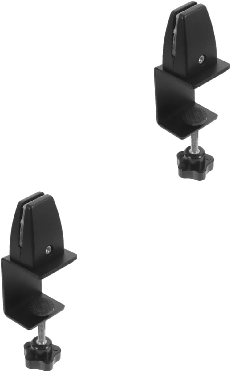 2pcs Desk Partition Clips Aluminum Alloy Privacy Screen Clamp Easy to Install Desk Baffle Clip
