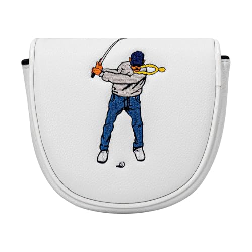 Housse putter golf magnétique en cuir synthétique portable sport
