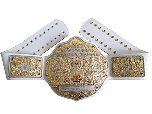 Fandu Belts Silver Gold Adult Championship Belt White Strap