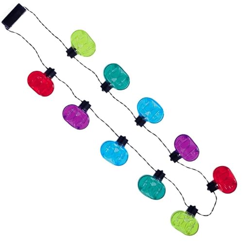 50th Birthday, Multicolor Light-Up Necklace 17