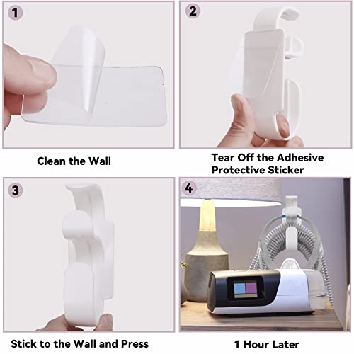 image for coceyese 2Pcs CPAP Mask Hose Holder Hanger with Anti Unhook Fe