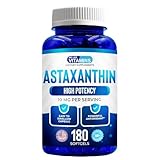 Astaxanthin 10mg - 180 Capsules - Best Value Max Strength Astaxanthin Supplement 6 Month Supply