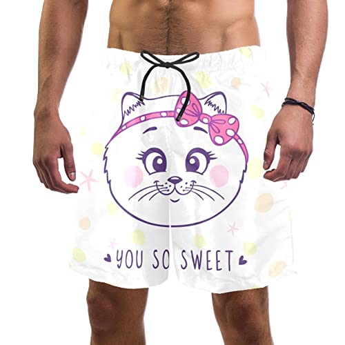 Short de bain chat homme anti-frottement pour peau sensible