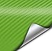 VViViD XPO Lime Green Carbon Fiber Car Wrap Vinyl Roll with Air Release Technology (1ft x 5ft)