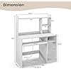 Giantex Computer Desk with Hutch, 43.5 Inch Home Office Desk with Keyboard Tray & Charging Station, Laptop PC Table for Workstation, Modern Study Writing Desk for Small Space, Bedroom, White