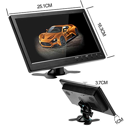 Ekat Lcd Security Cctv Monitor, 10.1 Inch Hdmi Camera Monitor Hd 1024X600 With Bnc, Avi, Vga, Hdmi Input Cable,Compatible With Pc Cctv Security Camera Car Dvr #TOP5