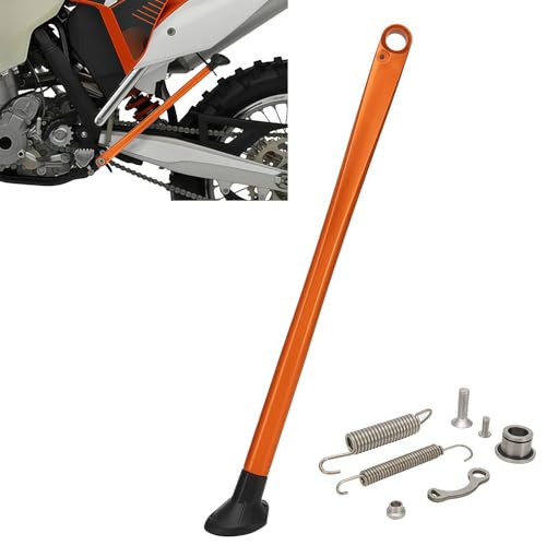 JFG RACING Dirt Bike Kickstand Side Stand Forging Aluminum With Springs For XC XCW XCF EXC EXCF 150 200 250 300 350 400 450 500 505 530 2008-2015 Orange