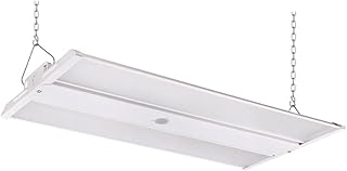 WareLight Oslo Compact Linear High Bay Fixture - 15,400 Lumens, Wattage and CCT Selectable, 120-277V LED Light, 24 x 11.8 x 1.6 Inches, 110W