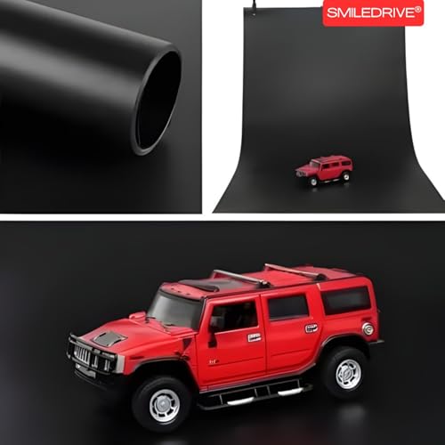 Image of SMILEDRIVE Background Sheets for Photography 60 x 120 cm, Black & White | Black & White, Studio Photo Backdrops- Washable PP- Made in India, 2 pcs