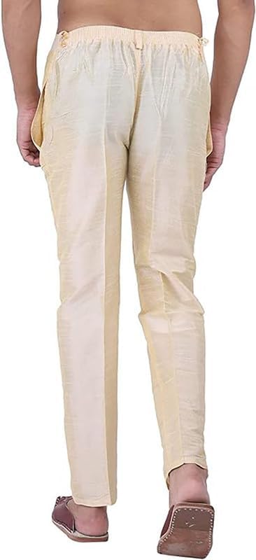 Dupion Silk Traditional Ethnic Sherwani Bottom Pants Trousers Regular Fit Pajama