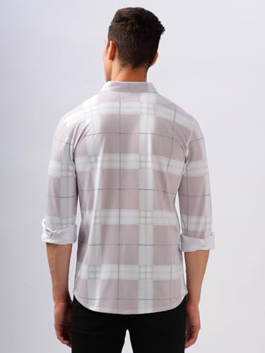 Image of BULLMER Trendy Regular Fit Striped Causal Full Sleeve Shirt for Men.