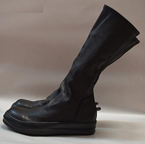 LEIT YFF Men Boots Basic Knee High Genuine Leather Snow Boots