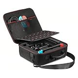 Bluelander Estuche Rígido para Nintendo Switch OLED 2021 y Switch 2017, Almacenamiento de Juegos y Accesorios, A Prueba de...