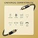 Mygatti Hi-Fi RCA Male to RCA Male Cable 20 Feet, (Silver Plated Copper, Multiple Shield, Nylon Braided), Digital Audio Coaxial Stereo Audio Cord, for HiFi Systems, Subwoofer, Home Theater, Audiophile