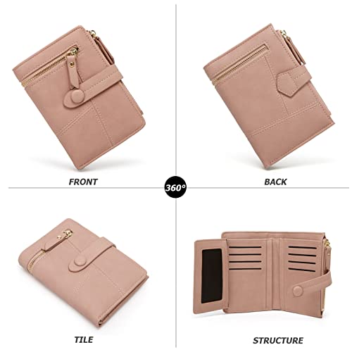 Image of myfriday Women's Mini Short Card Holder Fashion Ladies Tri-fold Small Wallet Clutch Purse