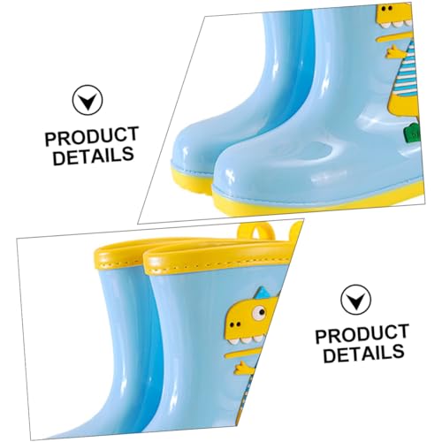 1 Pair Children Rain Boots Waterproof Cartoon Dinosaur Rainshoes PVC Non Slip Rain Footwears Outdoor Boot for Kids Toddlers2