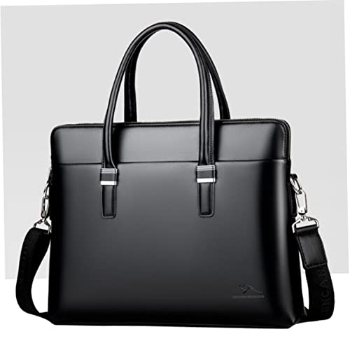 Maletín de piel para hombre DOITOOL para laptop casual y de negocios miniatura 3