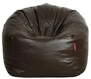 Couchette XXXL Mudda Bean Bag Cover in Dark Brown Finish (Without Beans)
