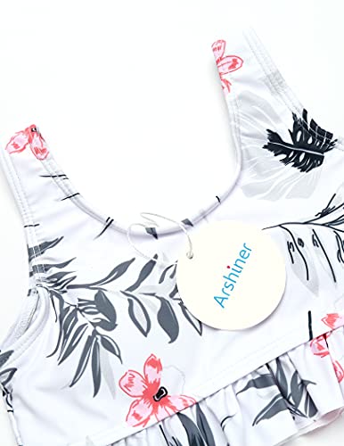 Image of Arshiner Girls Bikini Beach Swimwear 2 Piece Swimsuits Floral Printing Bathing Suits