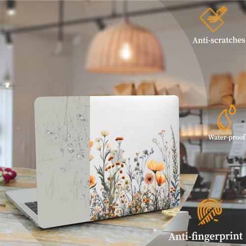 Carcasa MacBook Pro 16 A2141 protege de golpes con diseño flor naranja 2