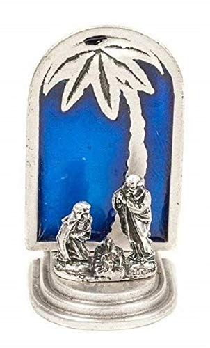 Listado y reviews de Palmeras belenes para comprar hoy. 29 Eurofusioni Belén Miniatura Chapado en Plata con Palmera - Decoración navideña