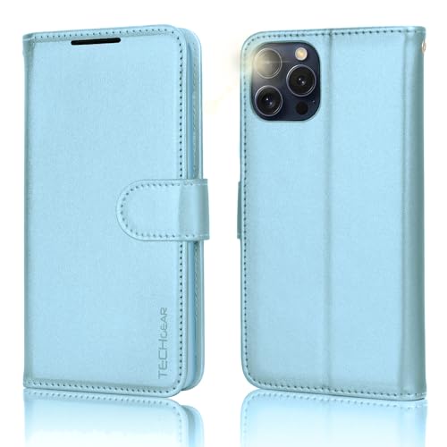 TECHGEAR iPhone 15 Pro Max Leather Wallet Case, Flip Protective Case Cover with Wallet Card Holder, Stand & Wrist Strap - Image 3