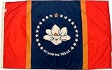 FlagSource Mississippi Nylon State Flag, Made in the USA, 3x5'