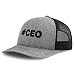 Richardson Trucker Hat CEO Chief Executive Officer B Embroidery Polyester Baseball Cap Snapback Heather Grey Black Design Only