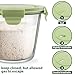 Freshmage 23oz Glass Meal Prep Containers with Lids, Airtight 3-Cup Glass Storage Containers Set, Heat-Resistant BPA-Free for Soup, Leftover, Microwave, Dishwasher, Fridge and Freezer Safe (4 Packs)