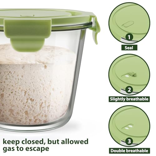 Freshmage 23oz Glass Meal Prep Containers with Lids, Airtight 3-Cup Glass Storage Containers Set, Heat-Resistant BPA-Free for Soup, Leftover, Microwave, Dishwasher, Fridge and Freezer Safe (4 Packs) by Freshmage - Image 3
