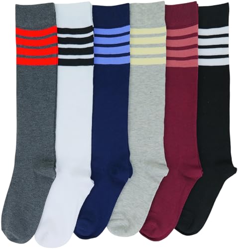 Image of ToBeInStyle Women's Pack of 6 or 12 Knee High Socks