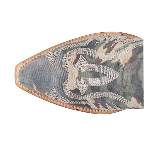 Dan Post Boots Womens Camo Darlin' Pointed Toe Zippered Casual Boots Over the Knee Low Heel 1-2" - Green4