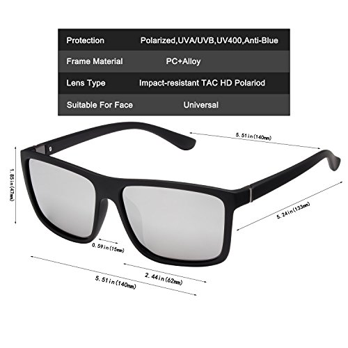 Image of Men's Sports Polarized Sunglasses Square Frame Glasses NP1007