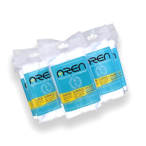 Aren Paint Roller Cover 4 Inch 3.8” Nap Size Premium Microfiber Lint Free 2 Pack #TOP7