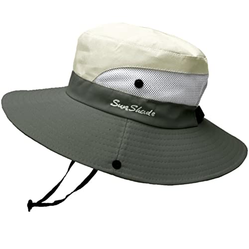HAPPYPOP Sombrero para Mujer con protección UV, Plegable, para Senderismo, jardín, Boonie