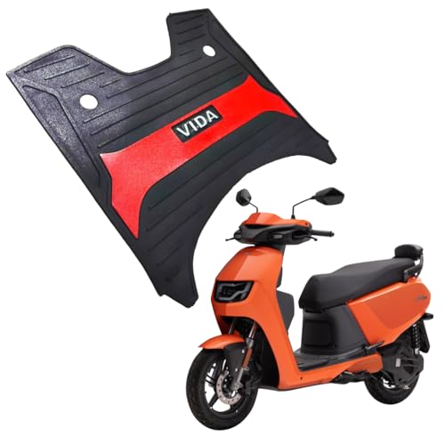 Image of Vida Vx2, Vx2 Plus Multicolor Footmat Washable Floor 3D Color Mat /Foot Mat for Vida Vx2, Vida Vx2 Plus Scooter Two Wheeler Mat's (Black)